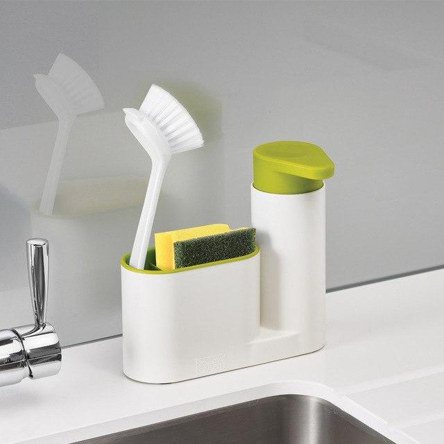 Multi-function Liquid Soap Dispenser Sink Soap Dispenser and Toothbrush Organizer