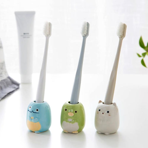 2pcs! Cartoon Ceramic Toothbrush